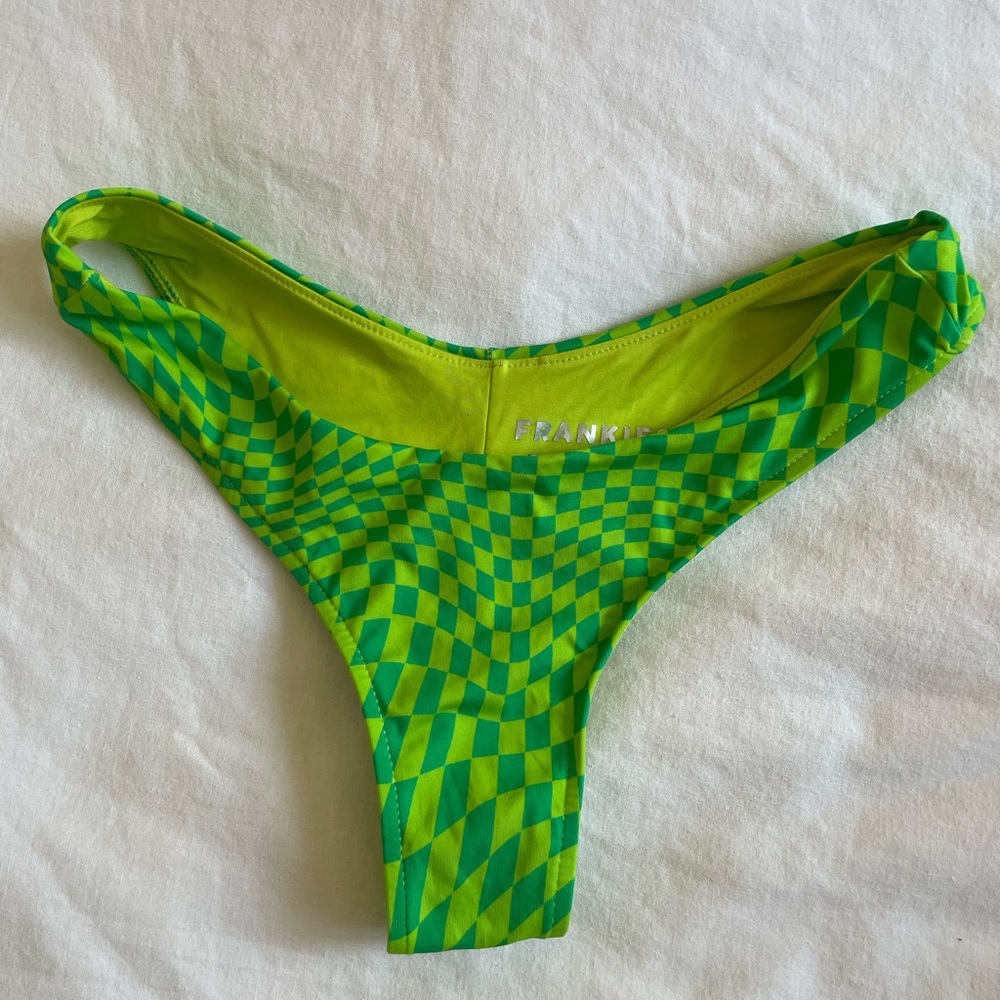 Frankie’s bikini bottom green checkers